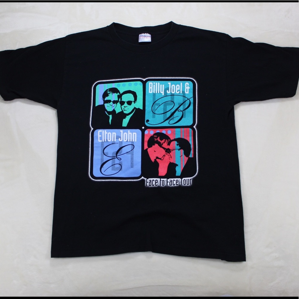 Vintage 2001 Billy Joel Elton John Tour T-Shirt